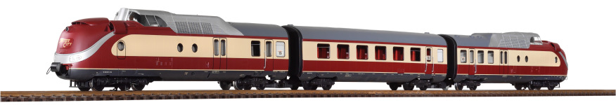 PIKO 37321 - G - 3 tlg. Dieseltriebwagen 602, Gasturbine TEE der DB; Ep. IV